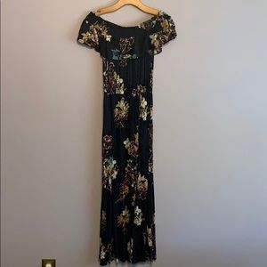 Off the shoulder floral maxi dress